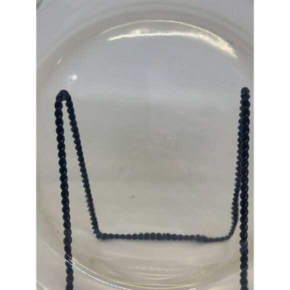 VTG Pyrex 11" Amber Glass Casserole Dish – Round Pie Plate with Handles - Picture 3 of 6